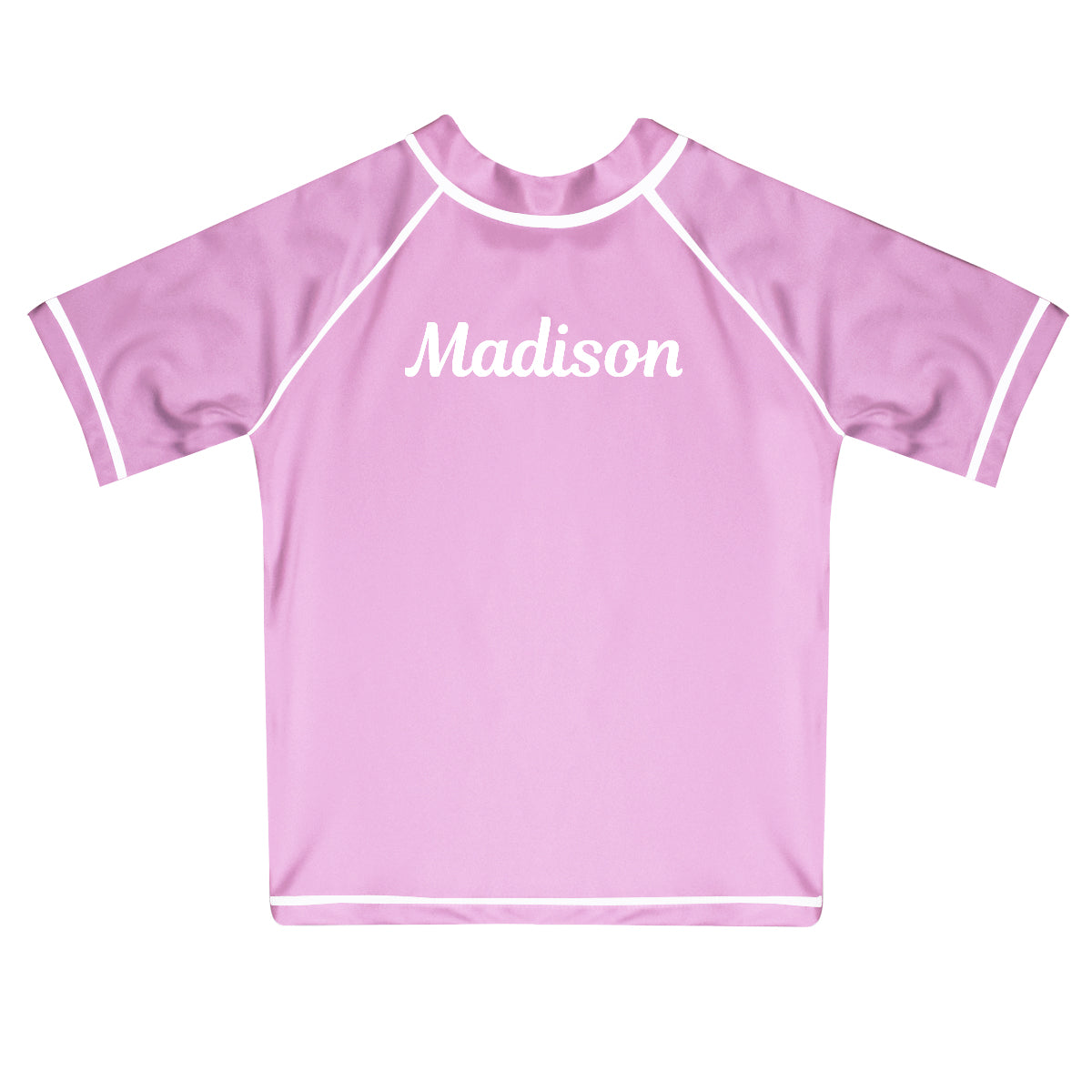 Name Pink Short Sleeve Rash Guard - Wimziy&Co.