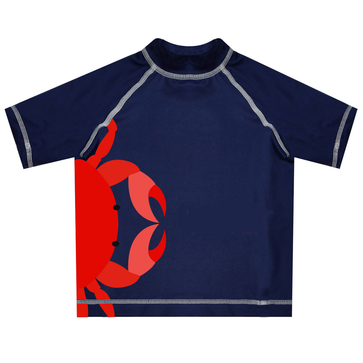 Crab Name Navy Short Sleeve Rash Guard - Wimziy&Co.
