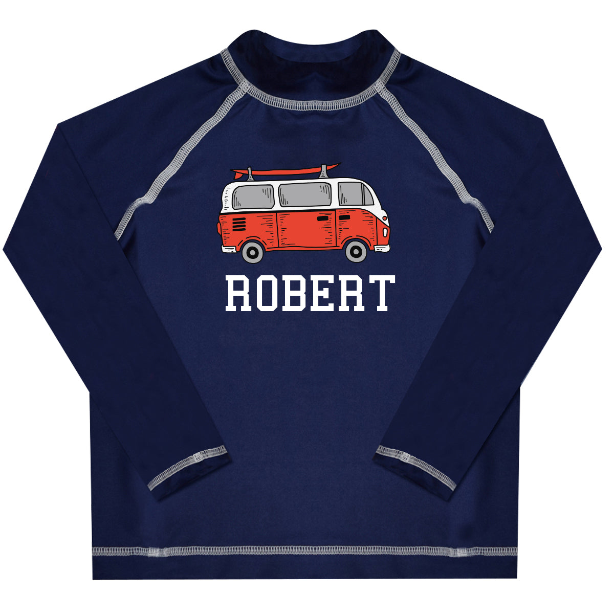Cars Name Navy Long Sleeve Rash Guard - Wimziy&Co.