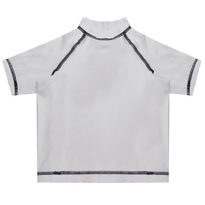 Monogram White Short Sleeve Rash Guard - Wimziy&Co.