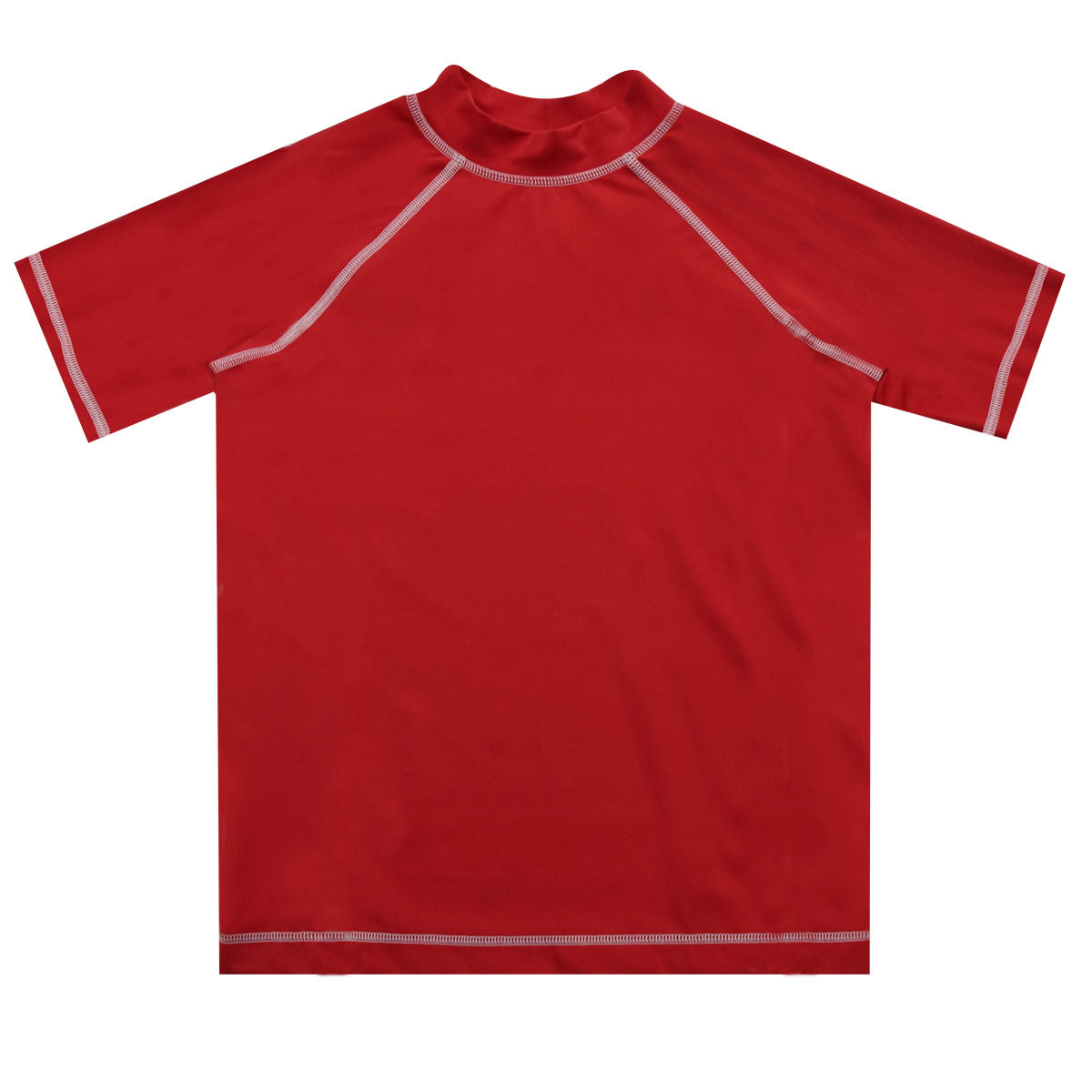 Monogram Red Short Sleeve Rash Guard - Wimziy&Co.