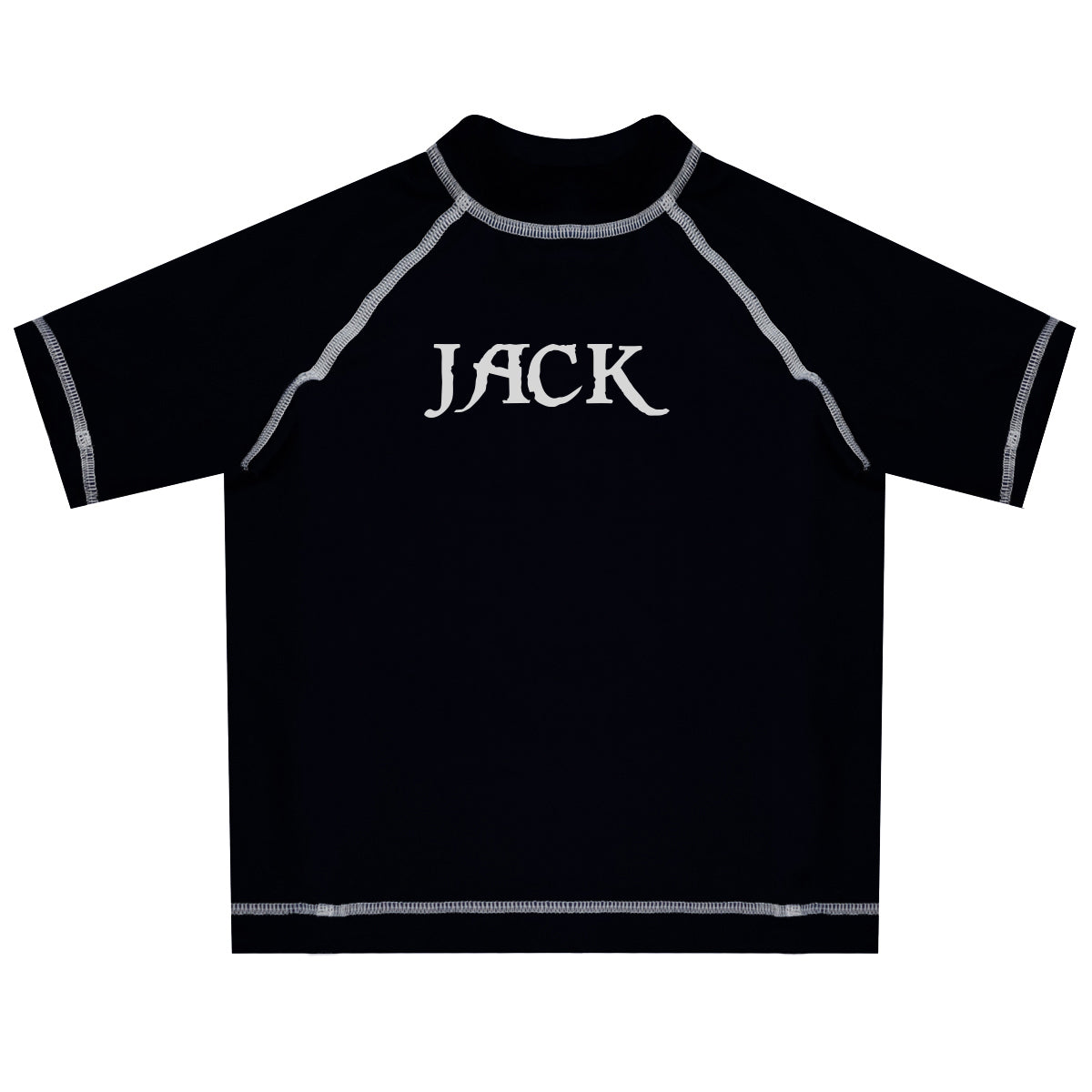 Name Black Short Sleeve Rash Guard - Wimziy&Co.