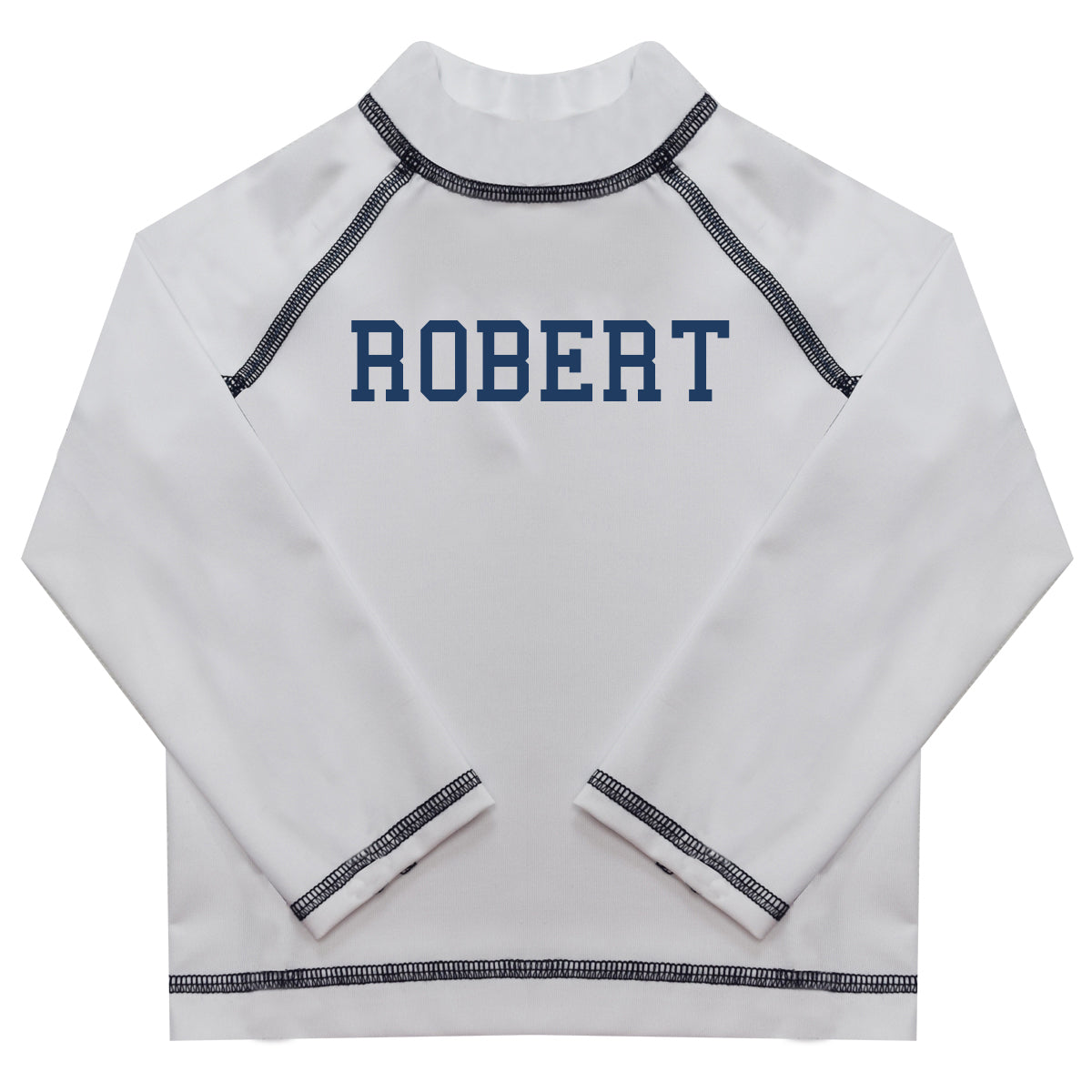 Name White Long Sleeve Rash Guard - Wimziy&Co.