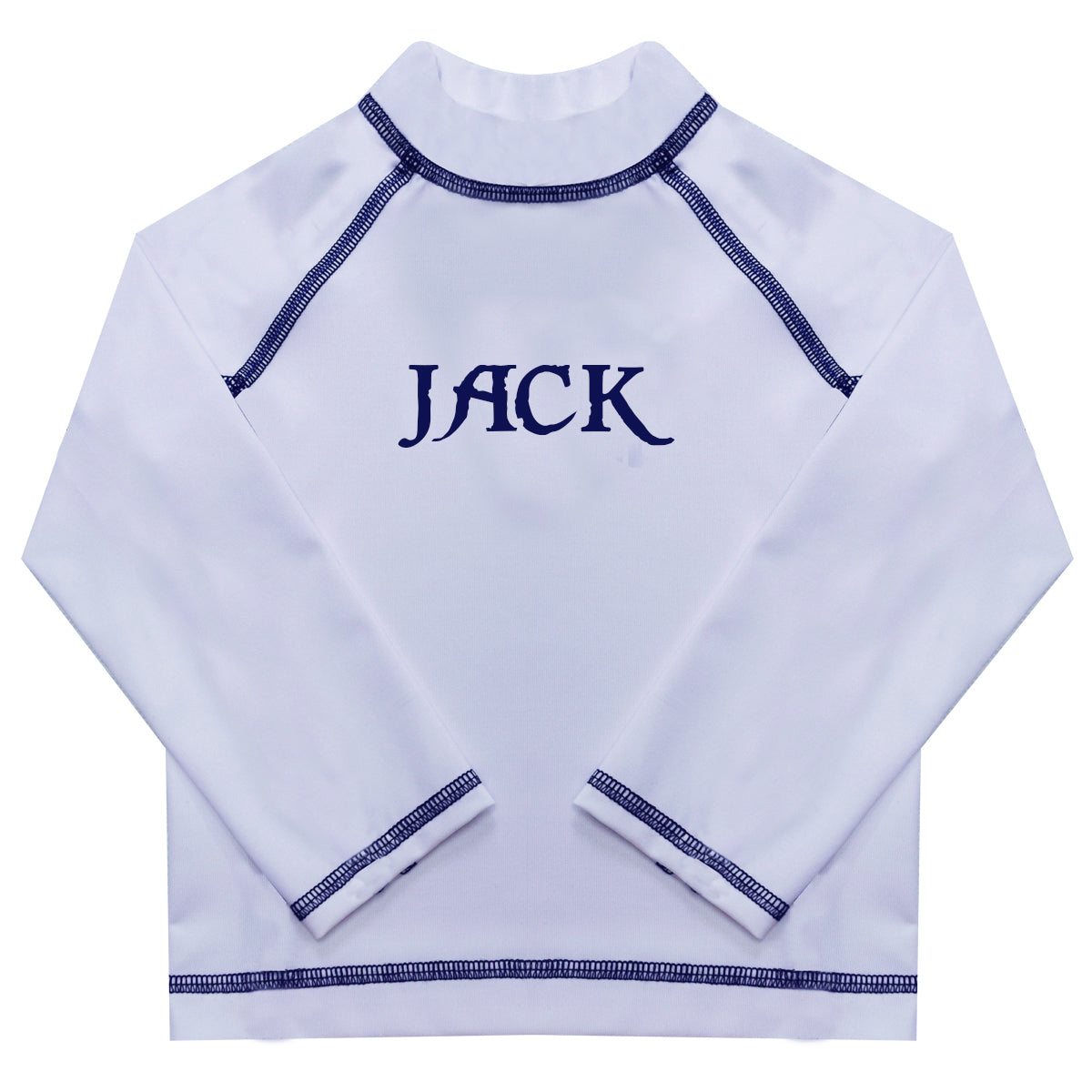 Name White Long Sleeve Rash Guard - Wimziy&Co.