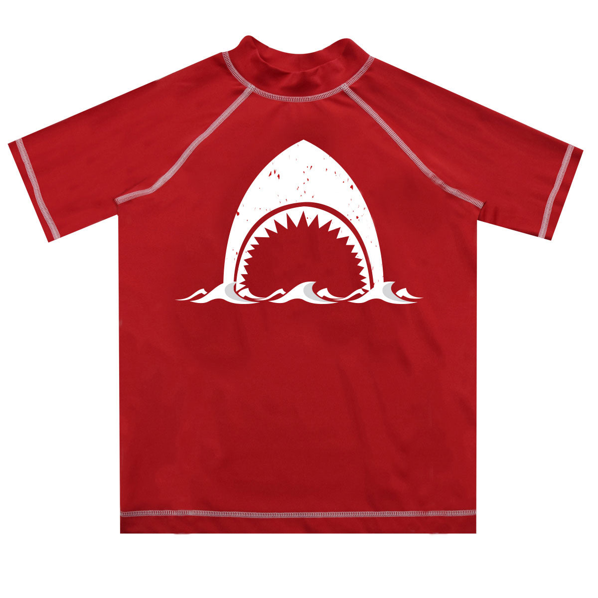 Shark Name Red Short Sleeve Rash Guard - Wimziy&Co.
