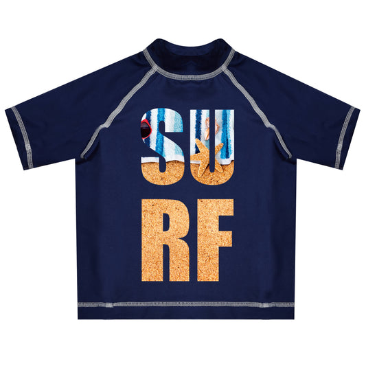 Surf Navy Short Sleeve Rash Guard - Wimziy&Co.