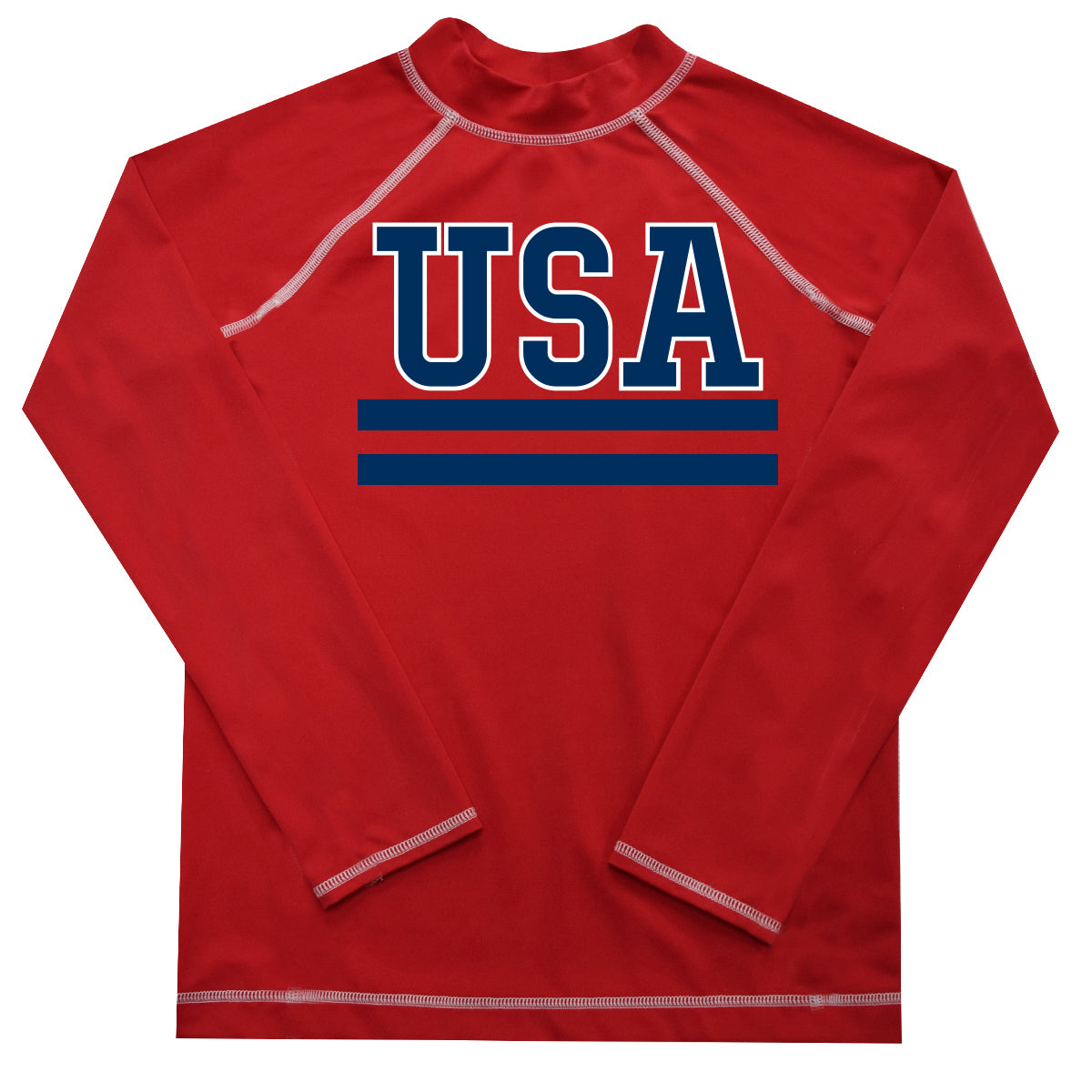 USA Red Long Sleeve Rash Guard - Wimziy&Co.