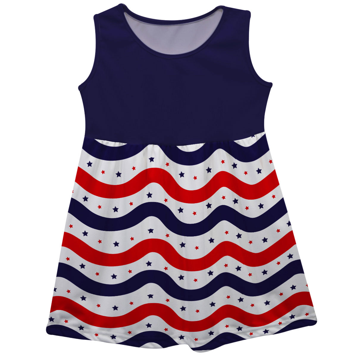 Stars Name Blue Red and White Tank Dress - Wimziy&Co.