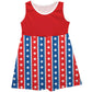 Americana Stars Print Monogram Red Tank Dress - Wimziy&Co.