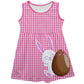 Happy Bunny Monogram White And Pink Check Tank Dress - Wimziy&Co.