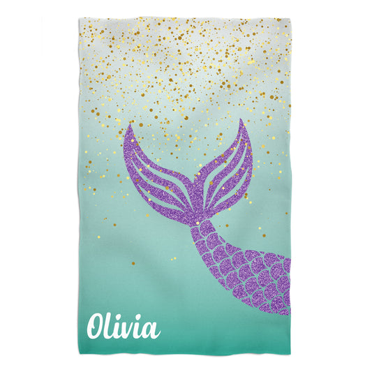 Mermaid Name Aqua Degrade Towel - Wimziy&Co.