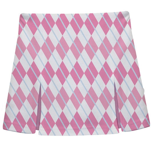 Argyle White and Pink Skort