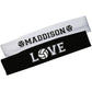 Love Volleyball Name White and Black Headband Set - Wimziy&Co.