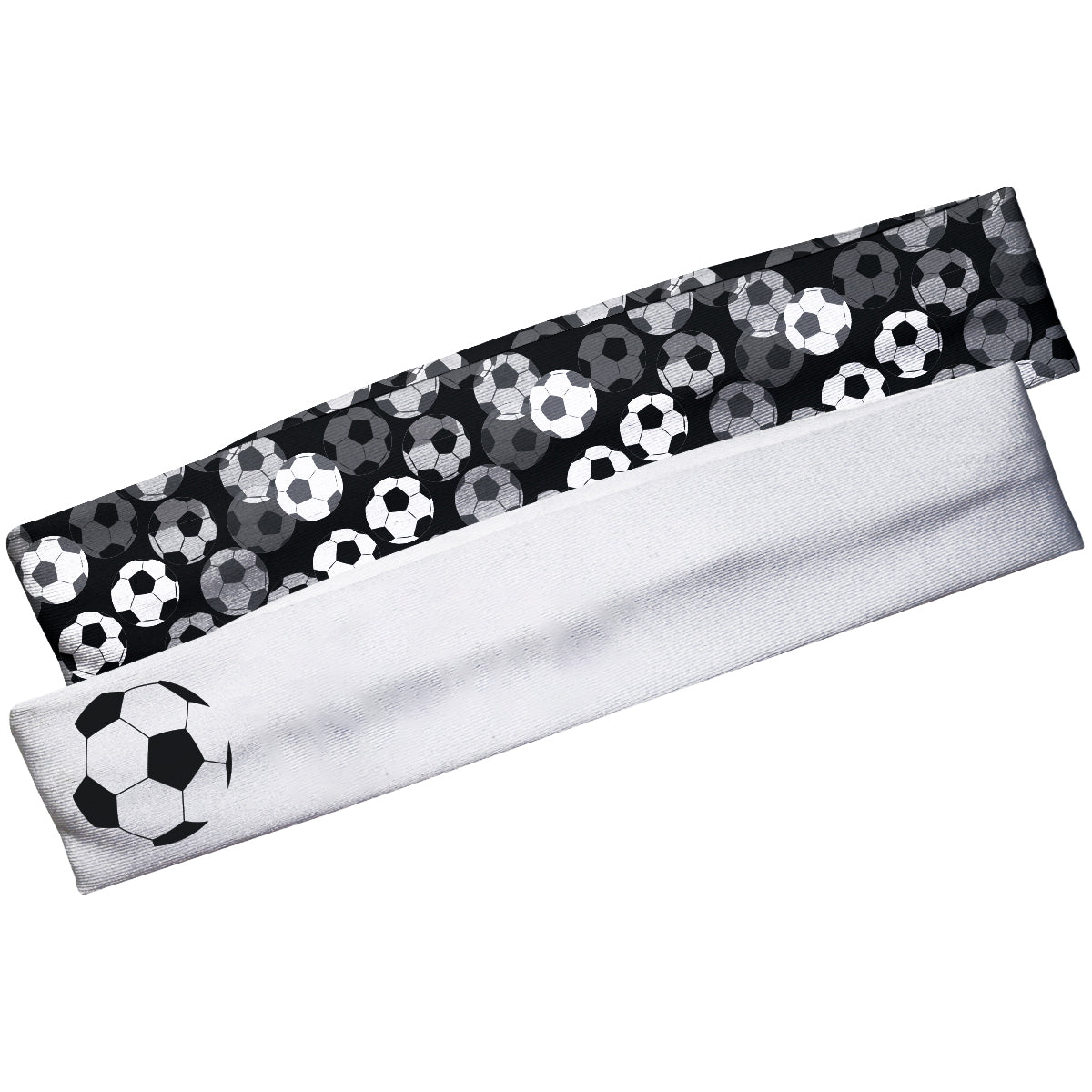 Soccer Ball Personalized Name White and Black Headband Set - Wimziy&Co.
