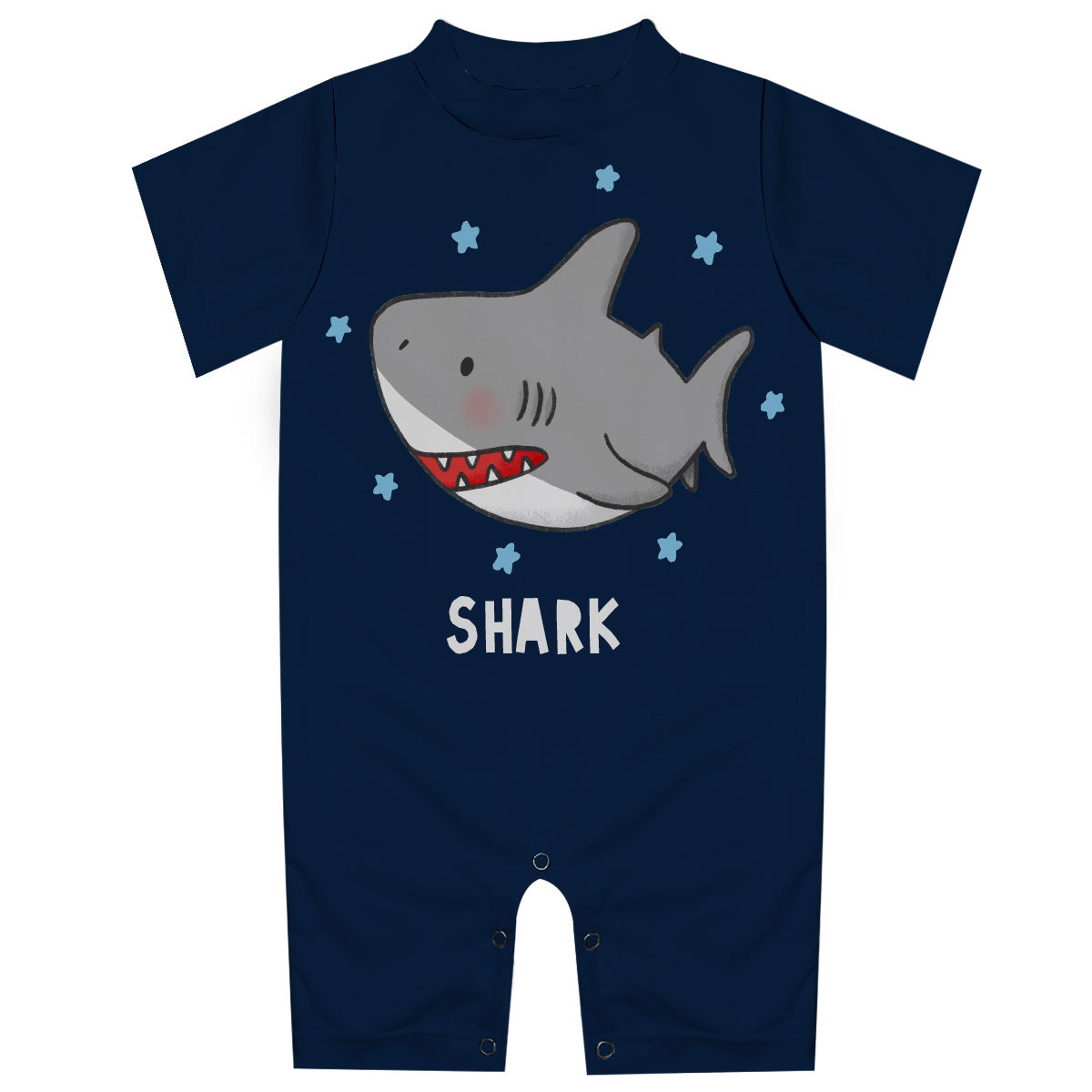 Shark Navy Rash Guard Romper - Wimziy&Co.