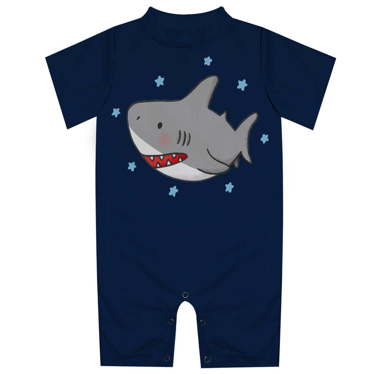 Shark Navy Rash Guard Romper - Wimziy&Co.