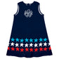American Monogram Navy A Line Dress - Wimziy&Co.