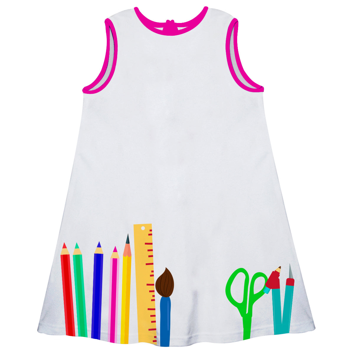 School Elements Monogram White A Line Dress - Wimziy&Co.