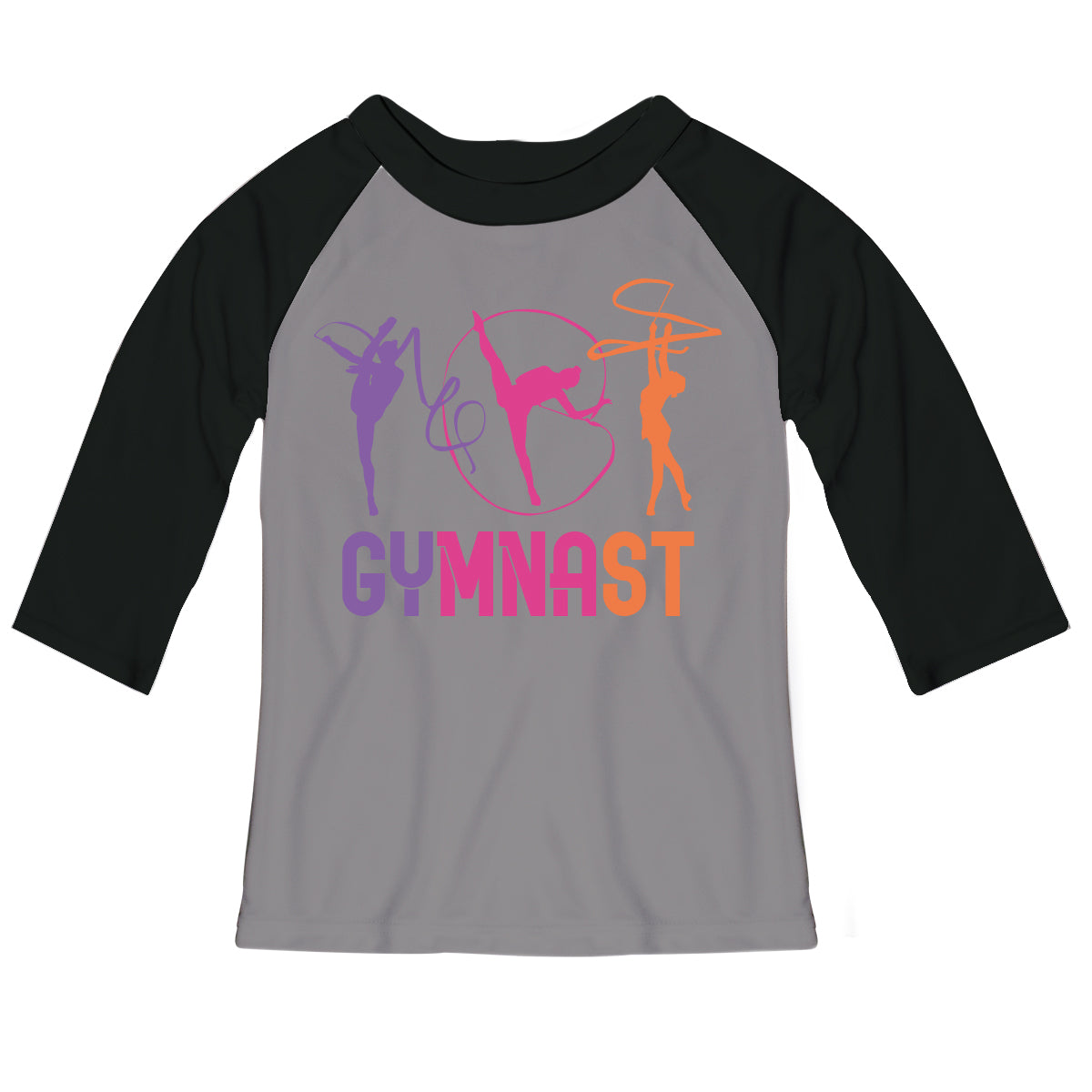 Artistic Gymnasts Gray Raglan T-Shirt Three Quarter Sleeve - Wimziy&Co.
