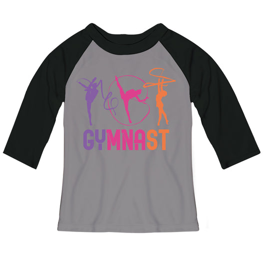Artistic Gymnasts Gray Raglan T-Shirt Three Quarter Sleeve - Wimziy&Co.