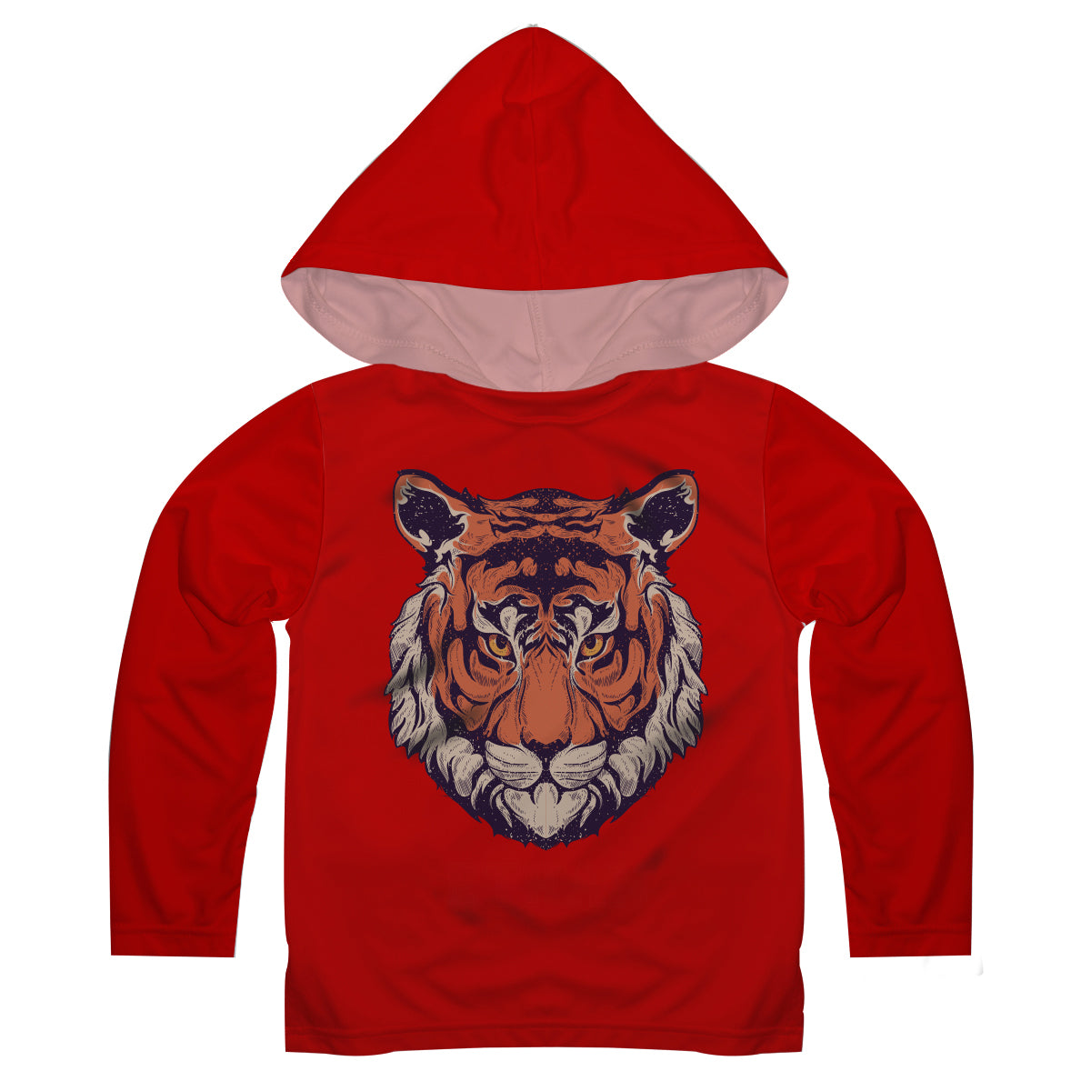 Tiger Name Red Hoodie Long Sleeve Tee Shirt - Wimziy&Co.
