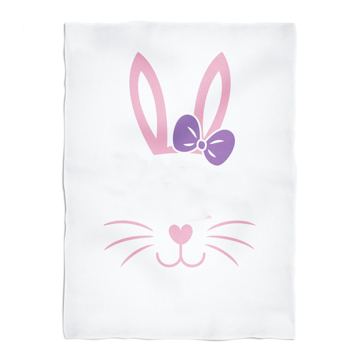 Bunny name white minky blanket - Wimziy&Co.