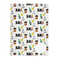 Pirates print monogram white minky blanket - Wimziy&Co.