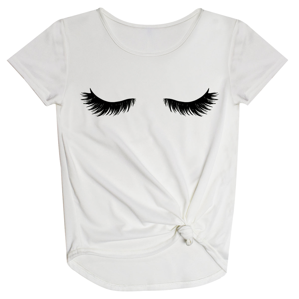 Eyelash White Knot Top - Wimziy&Co.