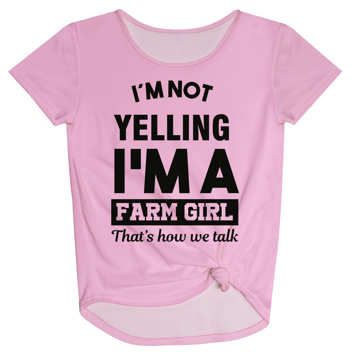 Pink 'I am not yelling' knot top - Wimziy&Co.