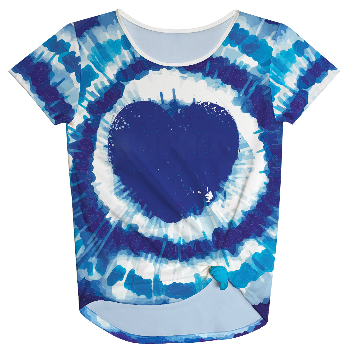 Name Tie Dye Blue Knot Top - Wimziy&Co.