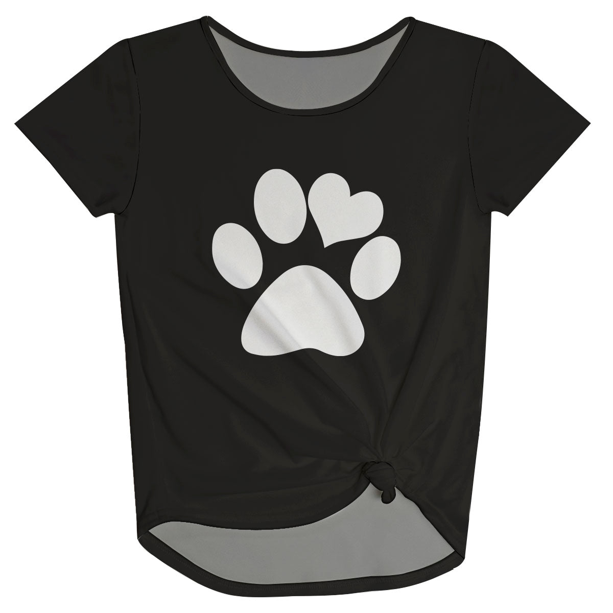 Paw Heart Black Knot Top - Wimziy&Co.