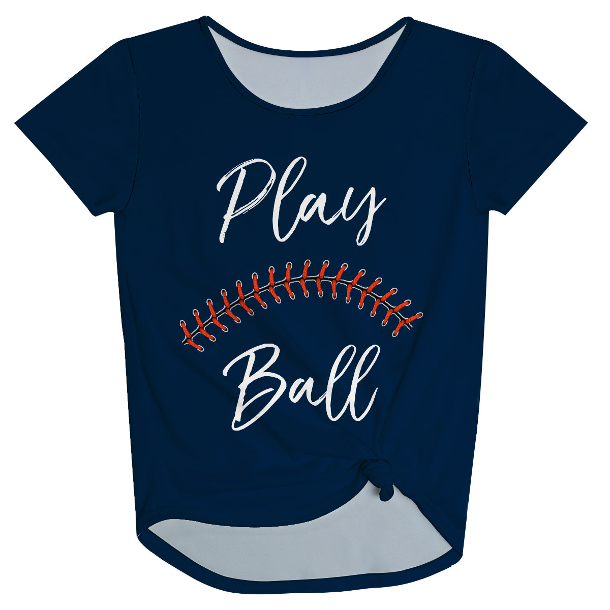 Play Ball Navy Knot Top