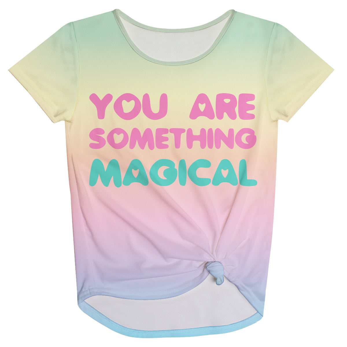 Your Are Something Magical Yelow and Pink Degrade Knot Top - Wimziy&Co.