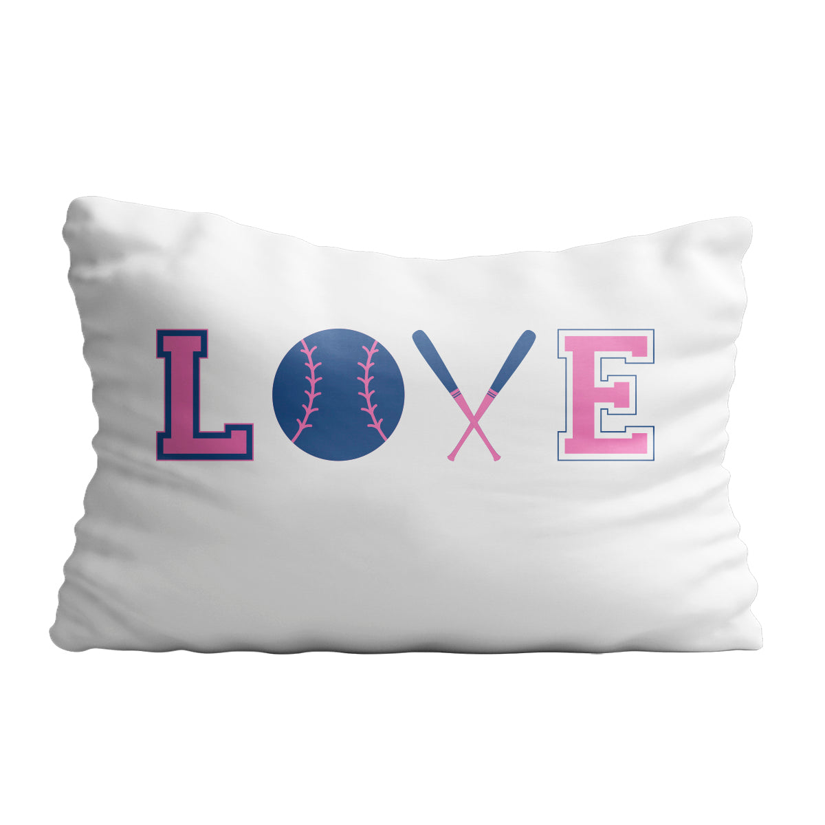 Love baseball name white pillow case - Wimziy&Co.