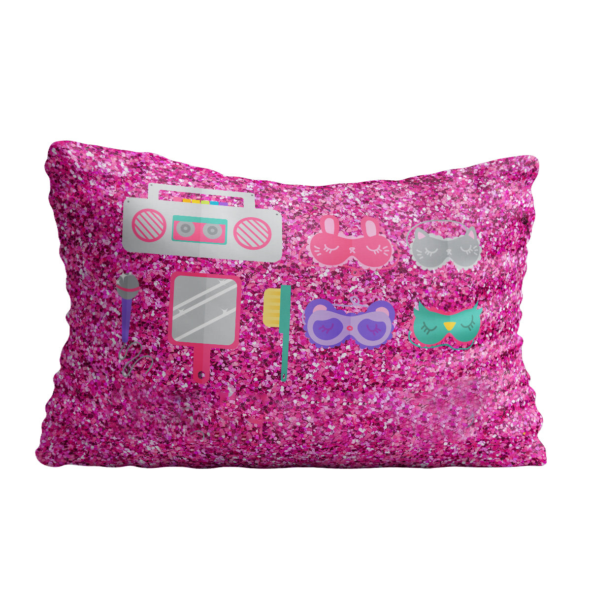 Slumber elements name pink glitter pillow case - Wimziy&Co.