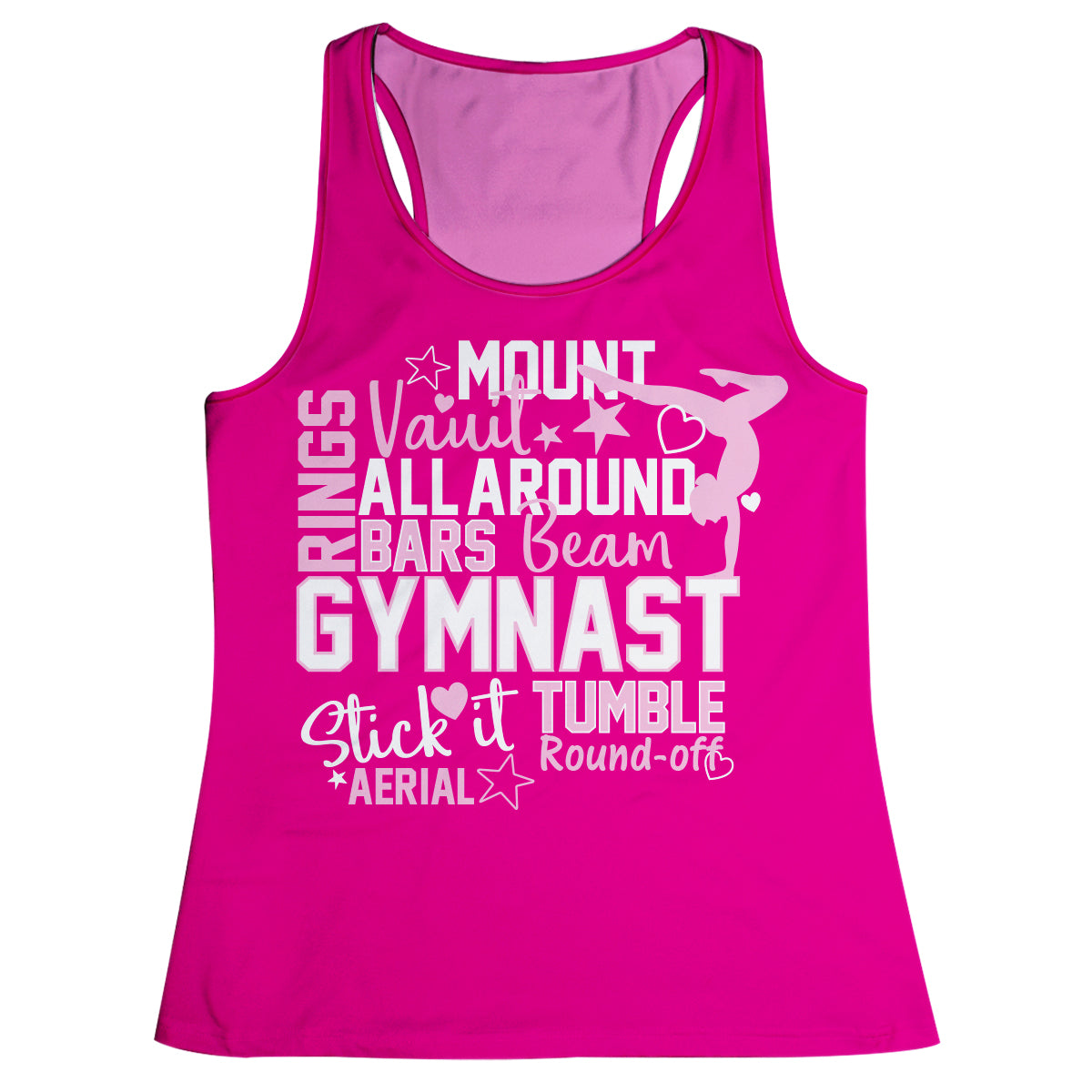 Hot pink 'all around gymnast' girls tank top - Wimziy&Co.