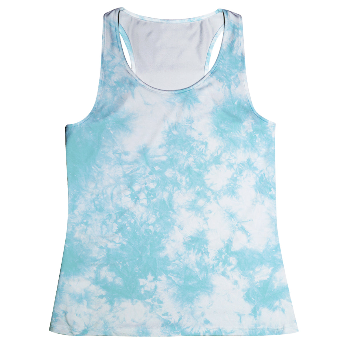 Tie Dye White And Light Blue Tank Top - Wimziy&Co.