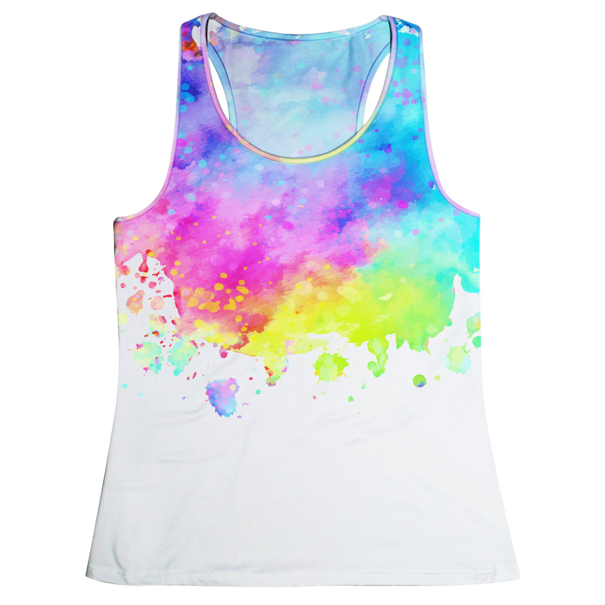 Watercolors White Tank Top - Wimziy&Co.