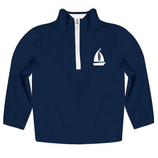 Boat Navy Long Sleeve Quarter Zip - Wimziy&Co.